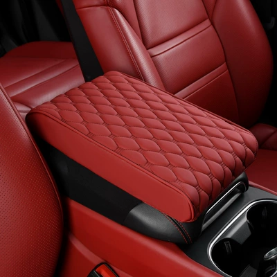 Armrest box pad Storage Box Pad Armrest Box - large-wine-red