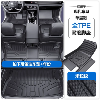 of the Door Sills, Modelə uyğun ayaqaltı - please-leave-a-message-or-note-the-model-year-when-placing-an-order-rice-grain-pattern-tpe-door-sill-mat-tpe-trunk-mat