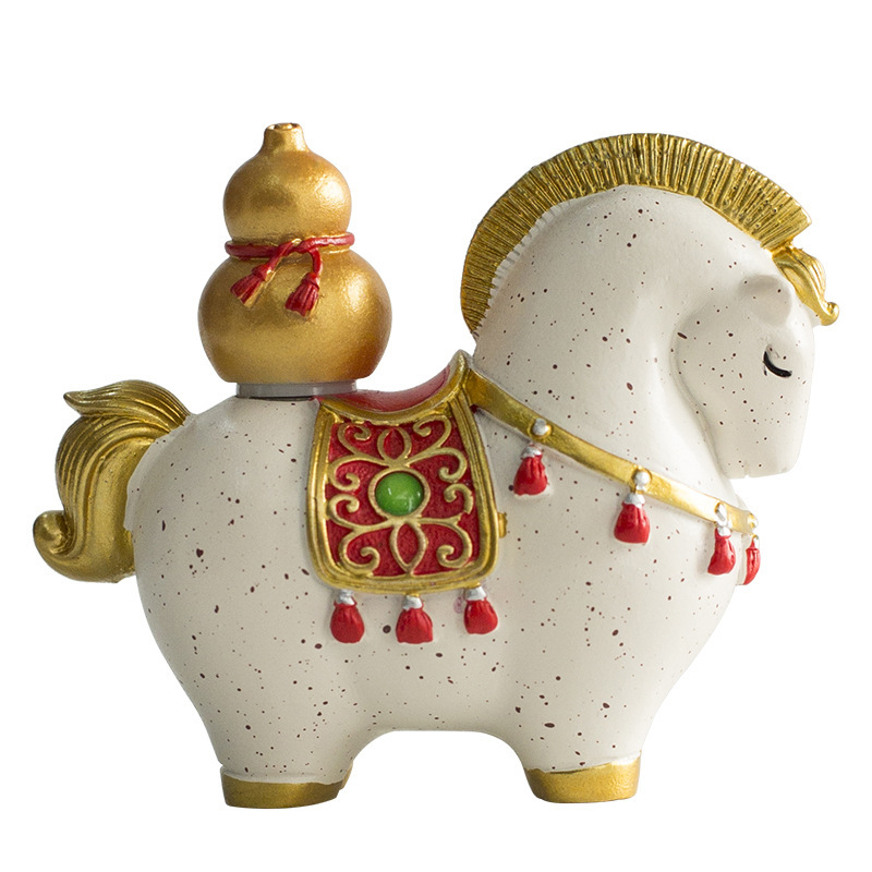 Guochao 馬の装飾品、ハイエンドのニッチワークステーション、デスクトップオフィス、ティーペット、装飾工芸品、手作りの誕生日プレゼント|undefined