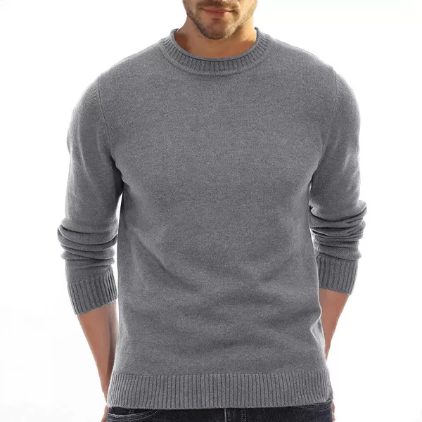 Cross-border Autumn and Winter Amazon Explosions Men's Sweater Men's Inner Wear European and American Men's Knitwear Foreign Trade Round Neck Sweater