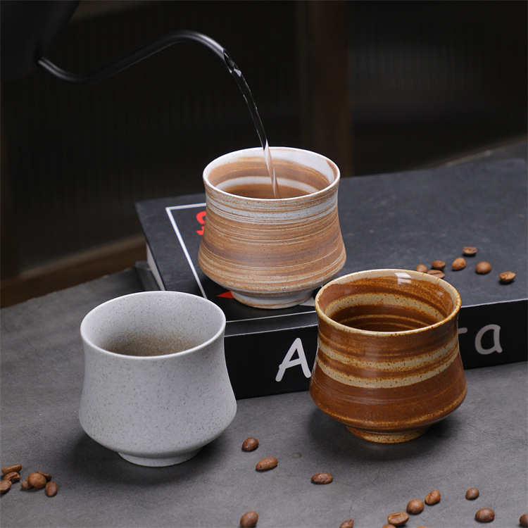 Vintage Minimalist Ceramic Espresso Cup Set For Afternoon Tea_voghion.com