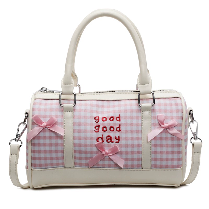 Brand backpack with bow, accessory, shoulder bag