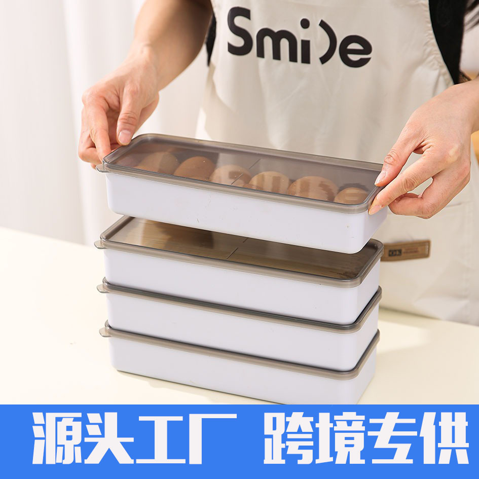 Single-Layer Storage Preservation Box for Kitchen Seasoning, Sealed Box for Organizing Eggs and Noodles in the Refrigerator