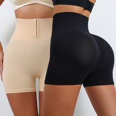 女性用クロスボーダーハイウエストおなかコントロールパンツ、産後ウエストコルセット、ヒップアップタイツ、ボタン調整、ボクサーラージサイズシェイプパンツ