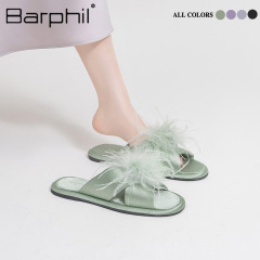 Barphilスリッパは2025夏の新型滑り止め朝着気質毛羽立ちサンダル室内家庭