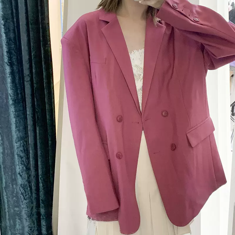 小西服 早秋新款休闲垫肩西装外套女春秋