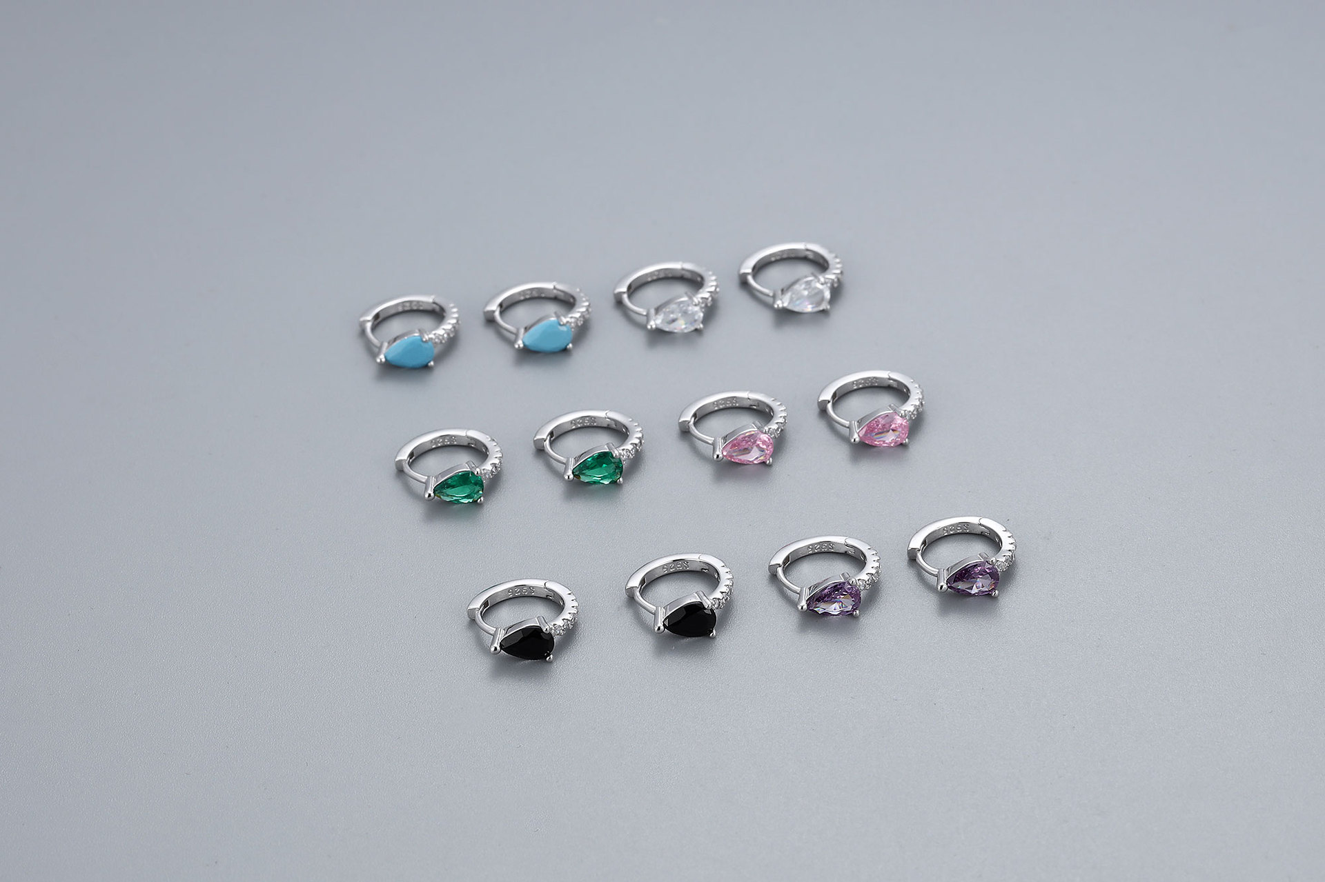 3g Weight 925 Sterling Silver Ear Needle Material Earrings Classification 1 Pair Quantity Daily Occasion 925 Sterling Silver Material Round, Colorful, Water Droplets Pattern All Seasons Season Women's Gender Polished Finish INS Style, Modern Style, Simple Style Style 1 Pair 925 Sterling Silver Round Colorful Water Droplets Earrings 7