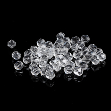 diy水晶饰品配件天然白水晶切面散珠子钻石切面单颗串珠不规则