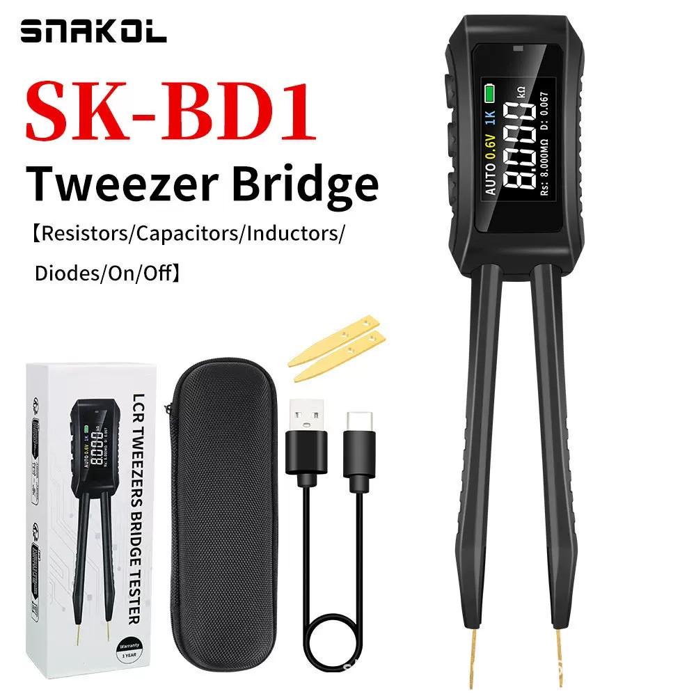 斯耐科LCR智能数字镊子电桥SK-BD1元器件测试仪贴片电阻电感电容