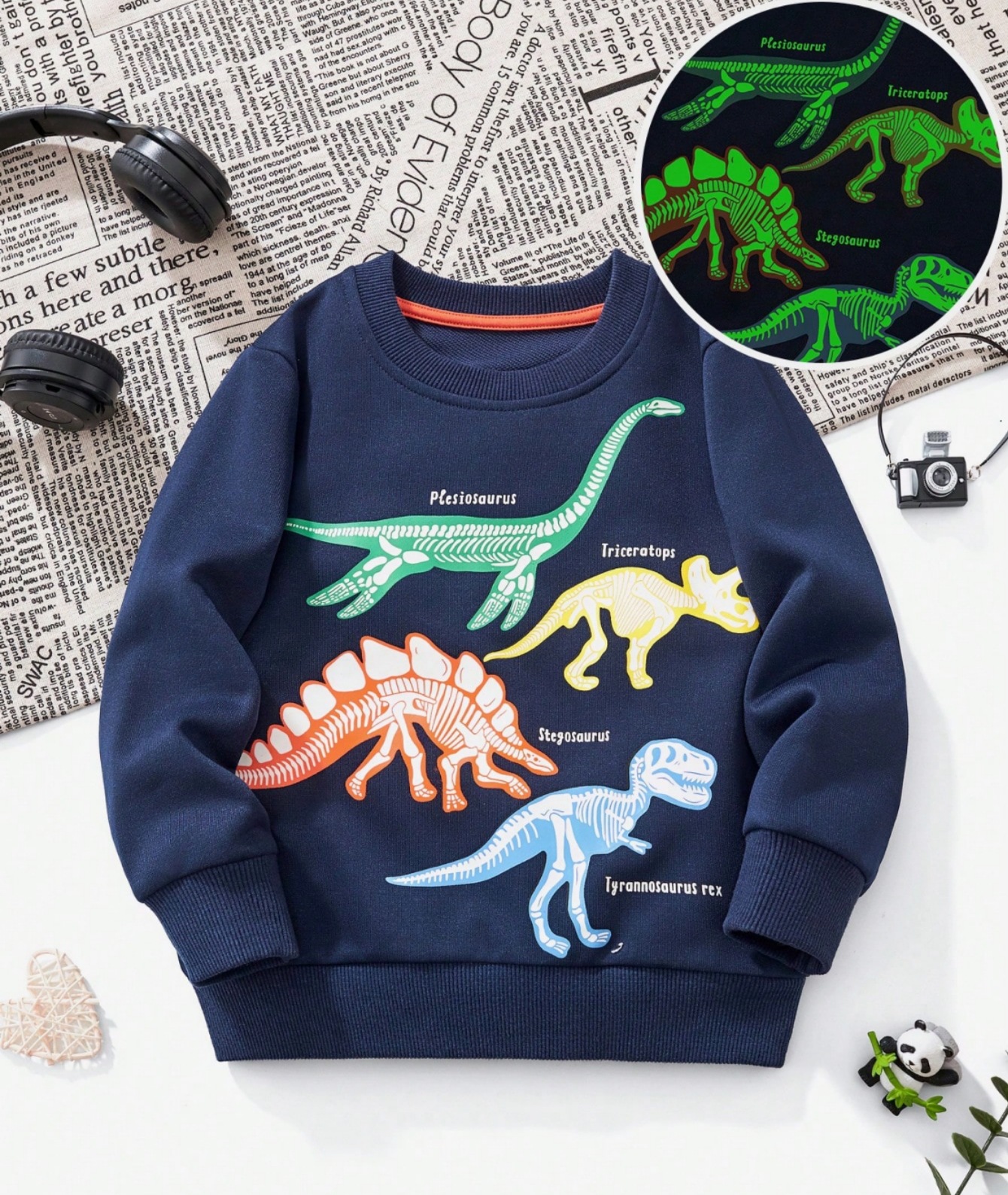 2024 primavera y otoño chaqueta caliente de luz nocturna para niños dibujos animados dinosaurios animales ropa para niños