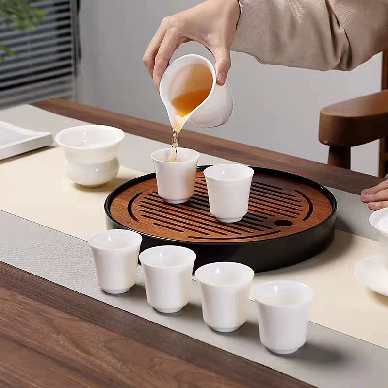 Ceramic tea set for home use, tea cup, gift box in gift box, simple and elegant design