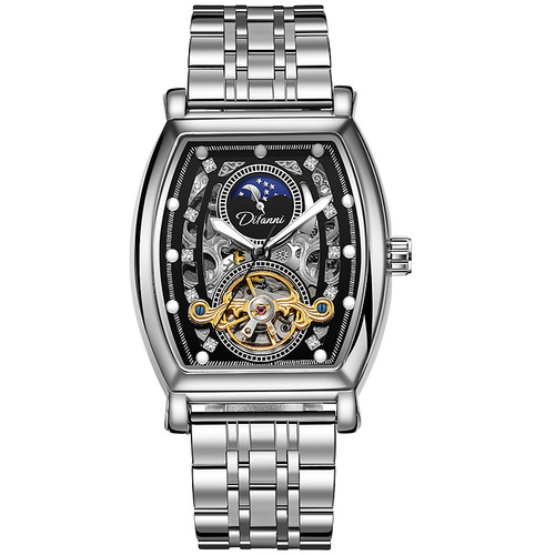 Brand men's watch live wine barrel fully automatic mechanical watch tourbillon sun moon star men's watch