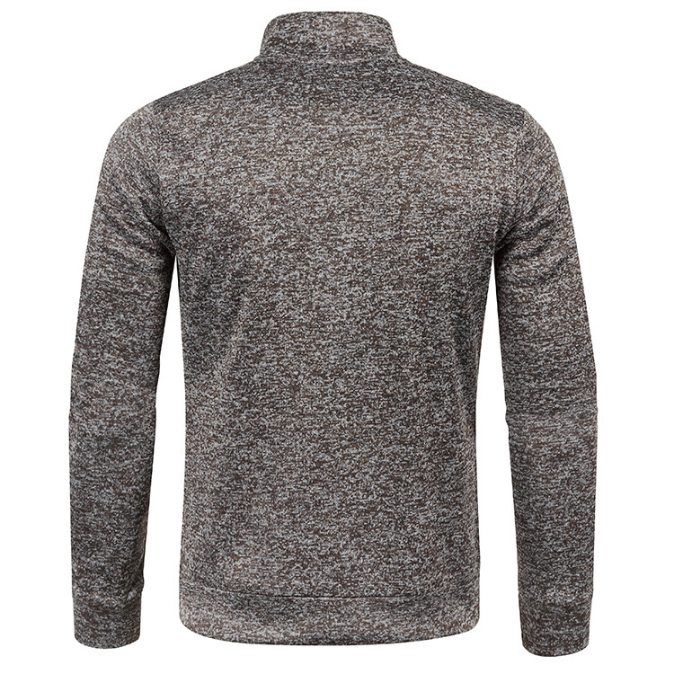 Men's Oversized Quarter Zip Knitted Sweater Plus Size Pullover_voghion.com