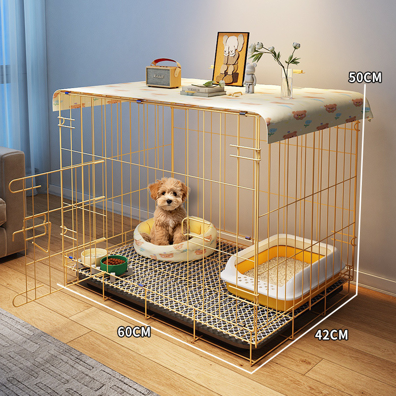狗笼子中型犬小型犬一室一厅一卫狗窝豪华别墅带厕所分离比熊专用|undefined