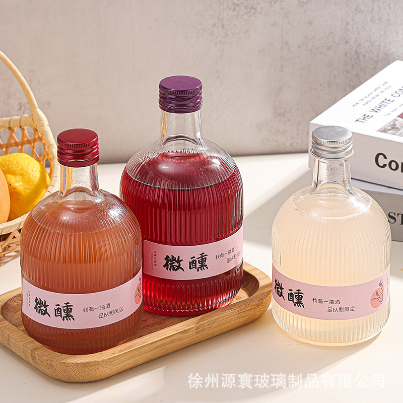 新款青梅酒瓶女士果酒甜酒分装瓶厂家现货新款丝口装冰酒瓶空瓶|undefined