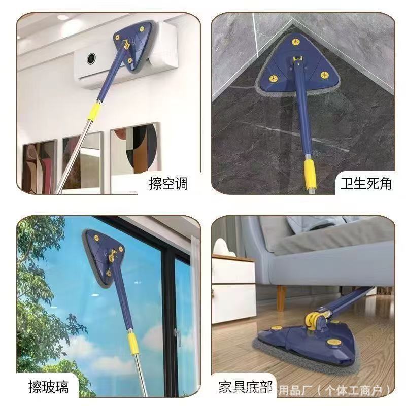 セルフツイストウォーターモップは、乾湿両用モップ、ガラス壁掃除ツール、ハンズフリートライアングルモップとして使用できます。|undefined