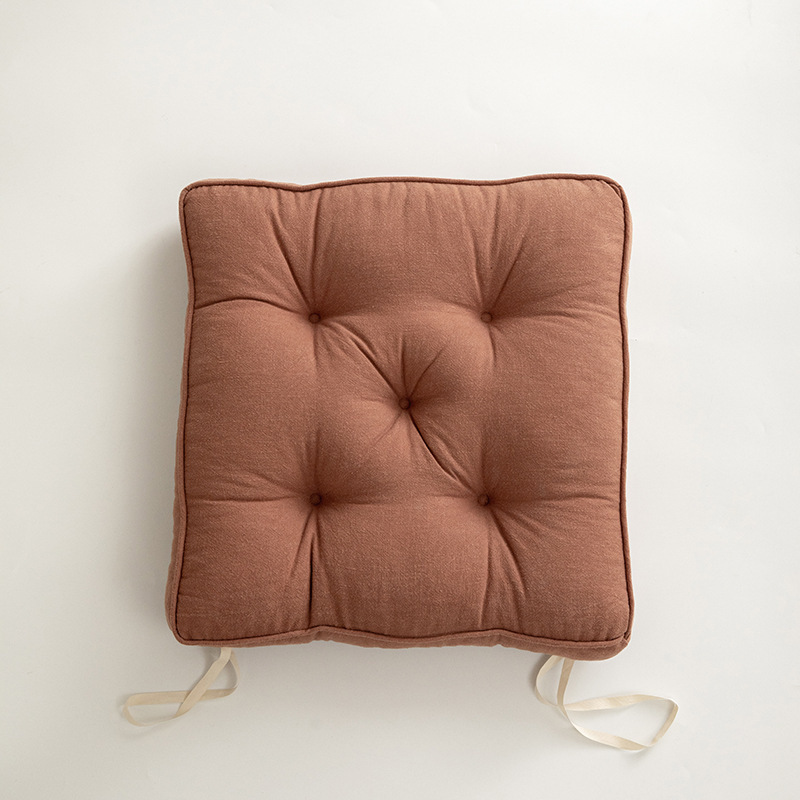 면과 린넨-앰버 브라운 43*43cm*6cm