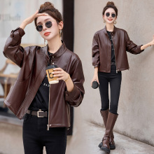 2025新款专柜绵羊皮皮衣外套女短款春秋季小个子机车显瘦气质夹克