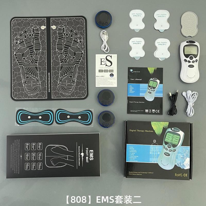 多機能EMS電気パルス足裏マッサージパッド、頸椎経絡マッサージパッチ、パルス理学療法フットパッド、電子パルス|undefined