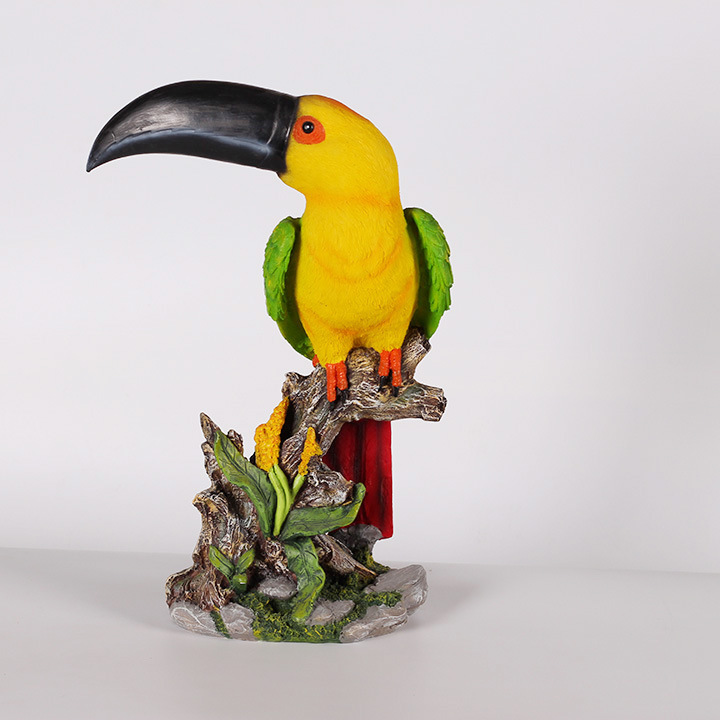 Resin Animal Toucan Model Sculpture Outdoor Desktop Crafts Decoration Ecological Farm Simulation Bird Decoration