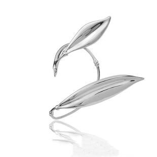 Eden series 2023 spring and summer new bamboo leaf ear clip