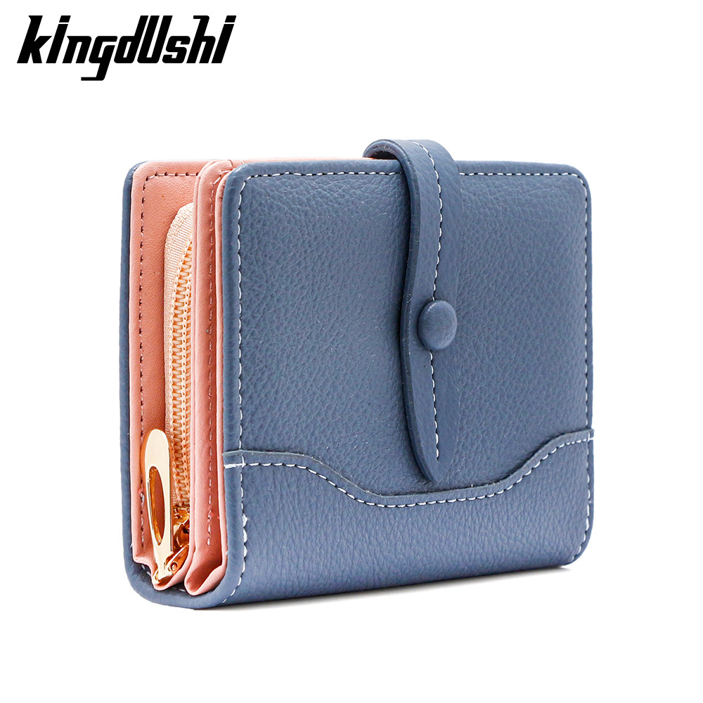 Caramelo de moda de hebilla de corto bolso de tarjeta múltiple bolso de identificación bolso de cambio con cremallera de mano