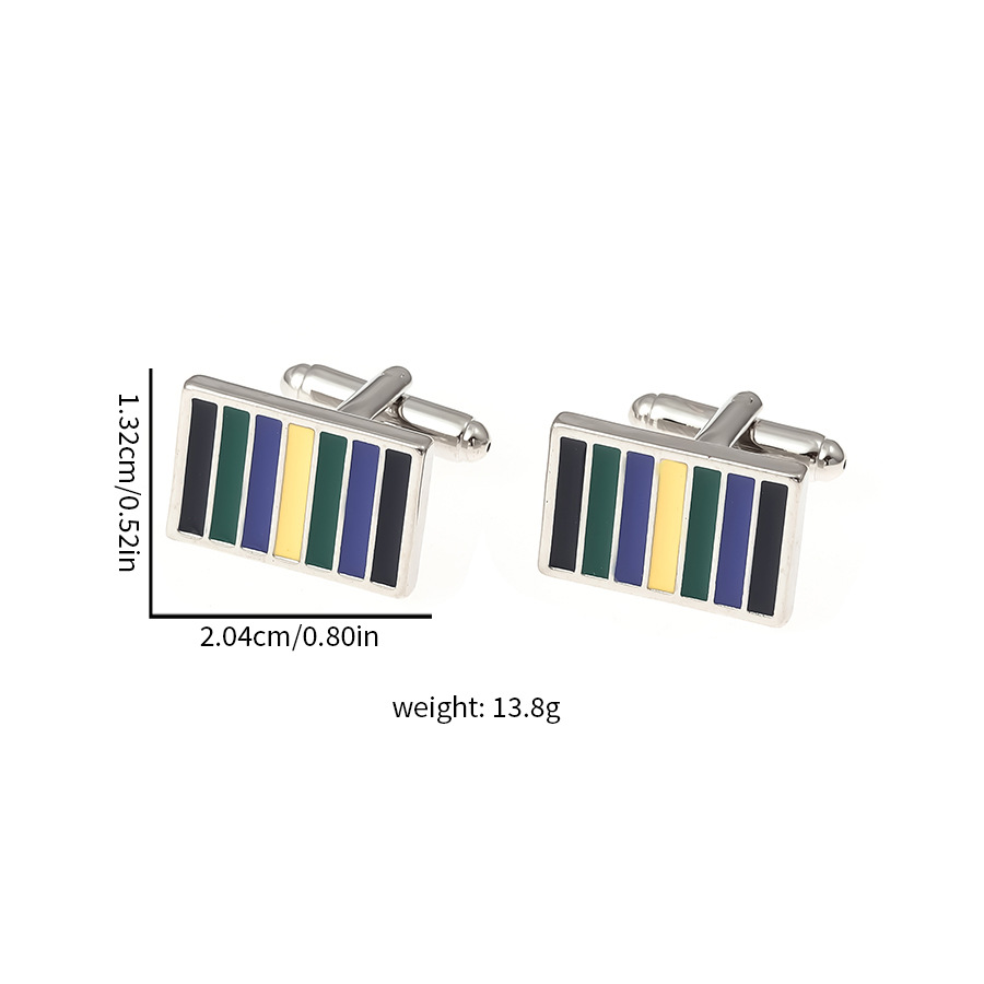 nuovi gemelli rettangolari a quadri dipinti chiodi per maniche di camicia francesi gemelli_voghion.com