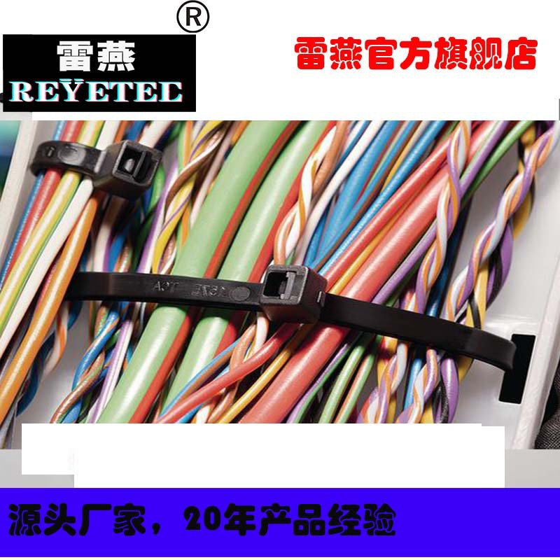 REYETEC标准的内部锯齿电缆扎带 111-03860 | T40R-PA66W-BK