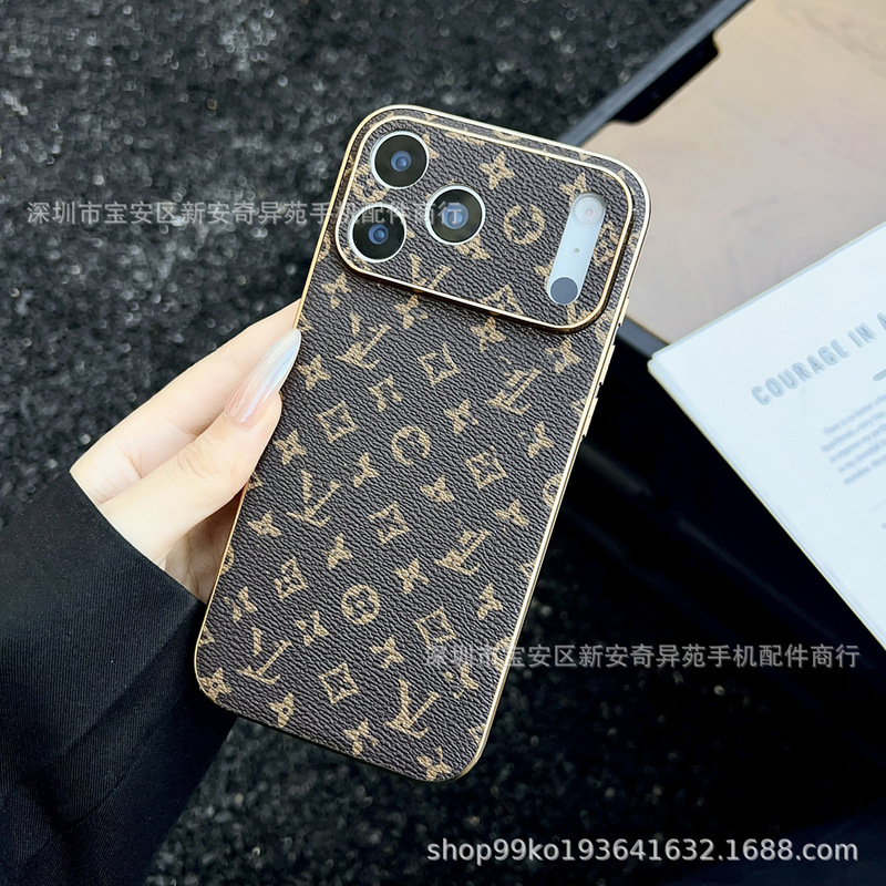 欧美潮牌电镀保护壳适用iPhone17ProMax全包精孔高级感苹果手机壳|undefined