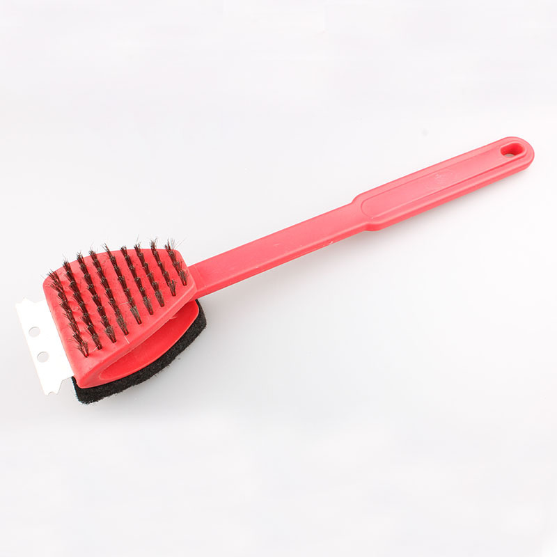 Directo de fábrica de acero inoxidable cepillo de barbacoa parrilla cepillo de barbacoa de doble cara cepillo de limpieza de barbacoa herramienta de Red de barbacoa cepillo