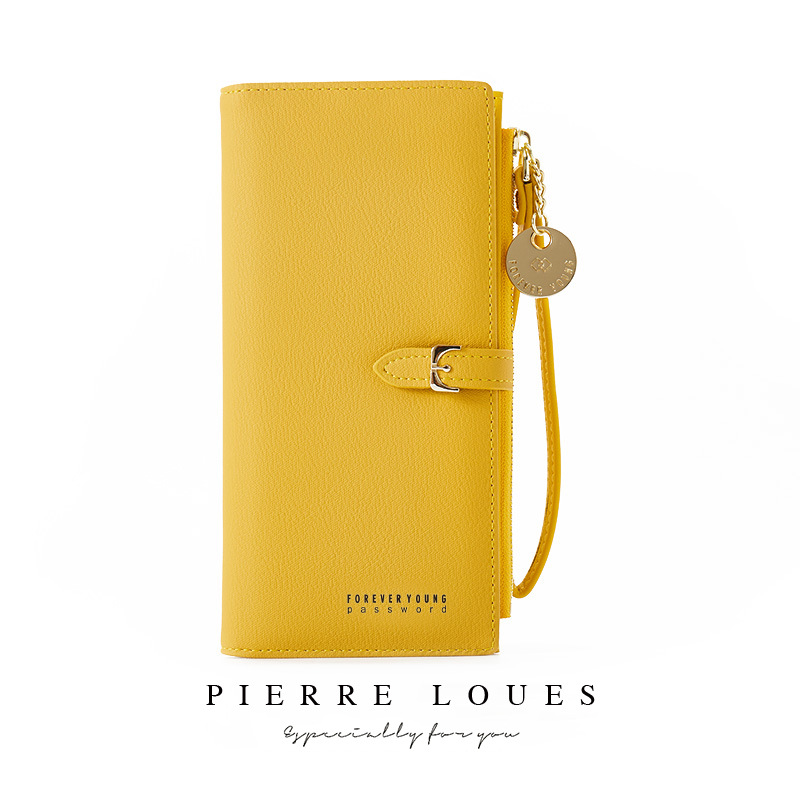 Ilga moteriška piniginė, korėjietiška mados rankinė, didelės talpos riešo krepšys moterims_voghion.com