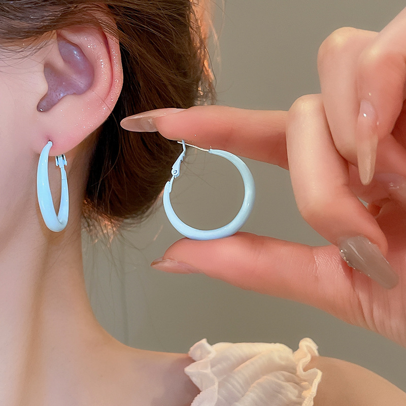 Pendientes de borla de flores de tul de aguja de plata Pendientes de súper hada verde menta fresca Pendientes de diseño exagerado de nicho