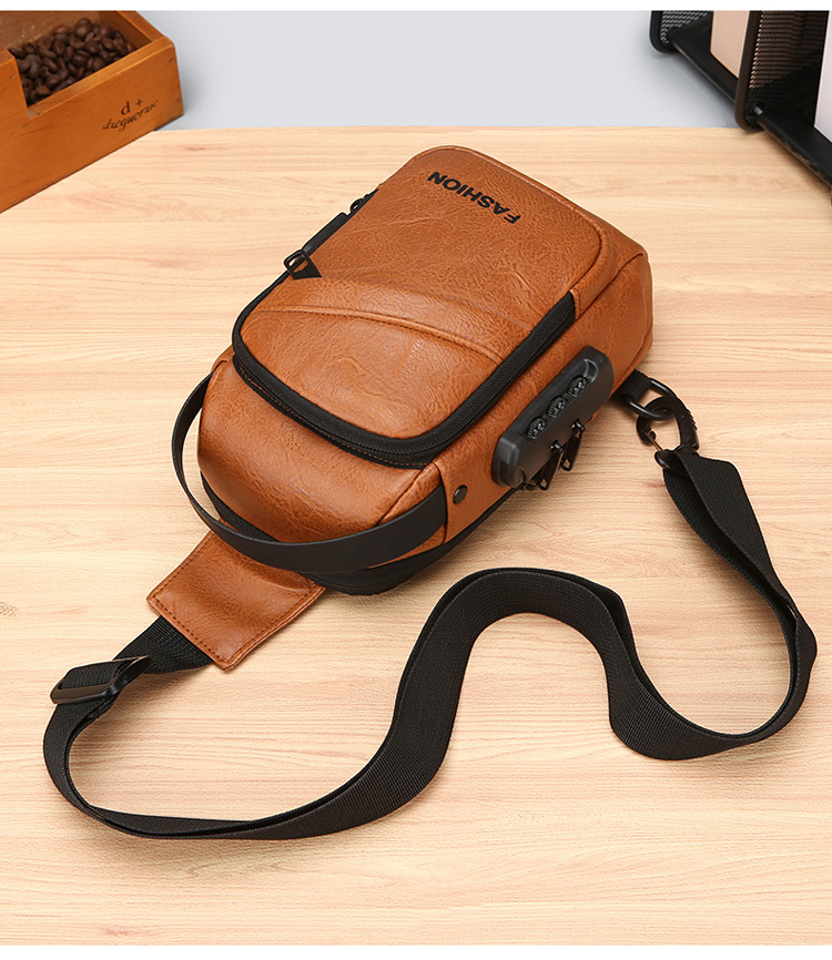 Men's chest bag, casual water-repellent single-shoulder crossbody bag, men's high-end outdoor travel bag, cycling bag, storage bag undefined