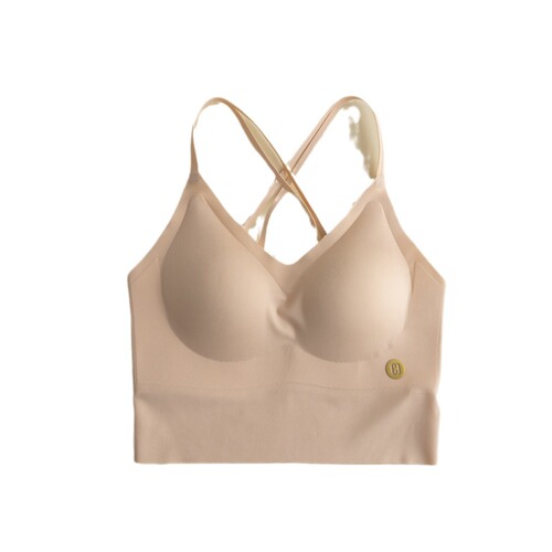 Yue Joy 2024 Spring Silk Mulberry Silk Breathable Bra and Panties Set Cross-Back Long Sleeve Set Wholesale