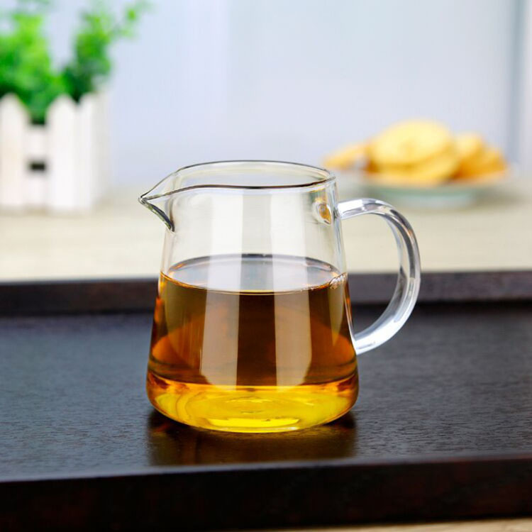 三角直身玻璃公道杯厂家高硼硅玻璃茶海分茶器大号玻璃茶具公道杯