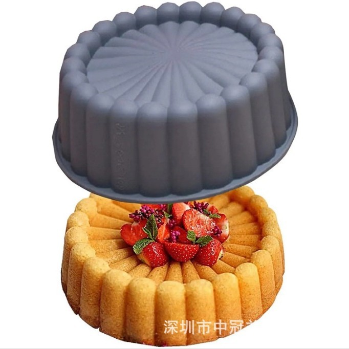 Transfronterizo nuevo molde de pastel redondo molde de silicona molde para hornear molde DIY para hornear pastel mousse fondant molde