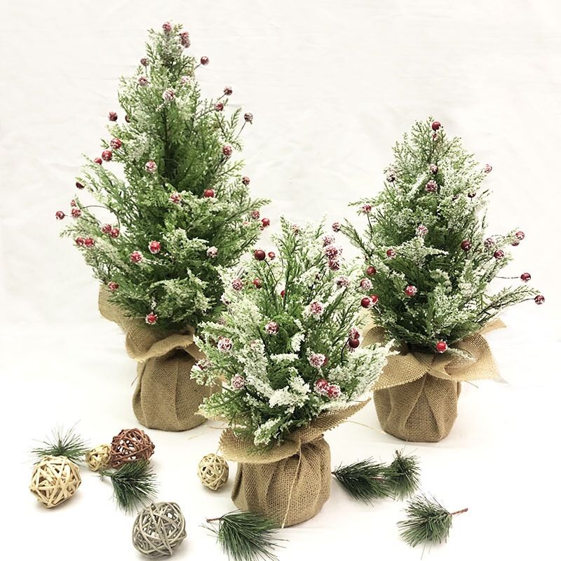 Christmas Tree Christmas Decorations European-Style Artificial Simulation Tree Craft Tabletop Ornaments Home Holiday Pine Cone Shape