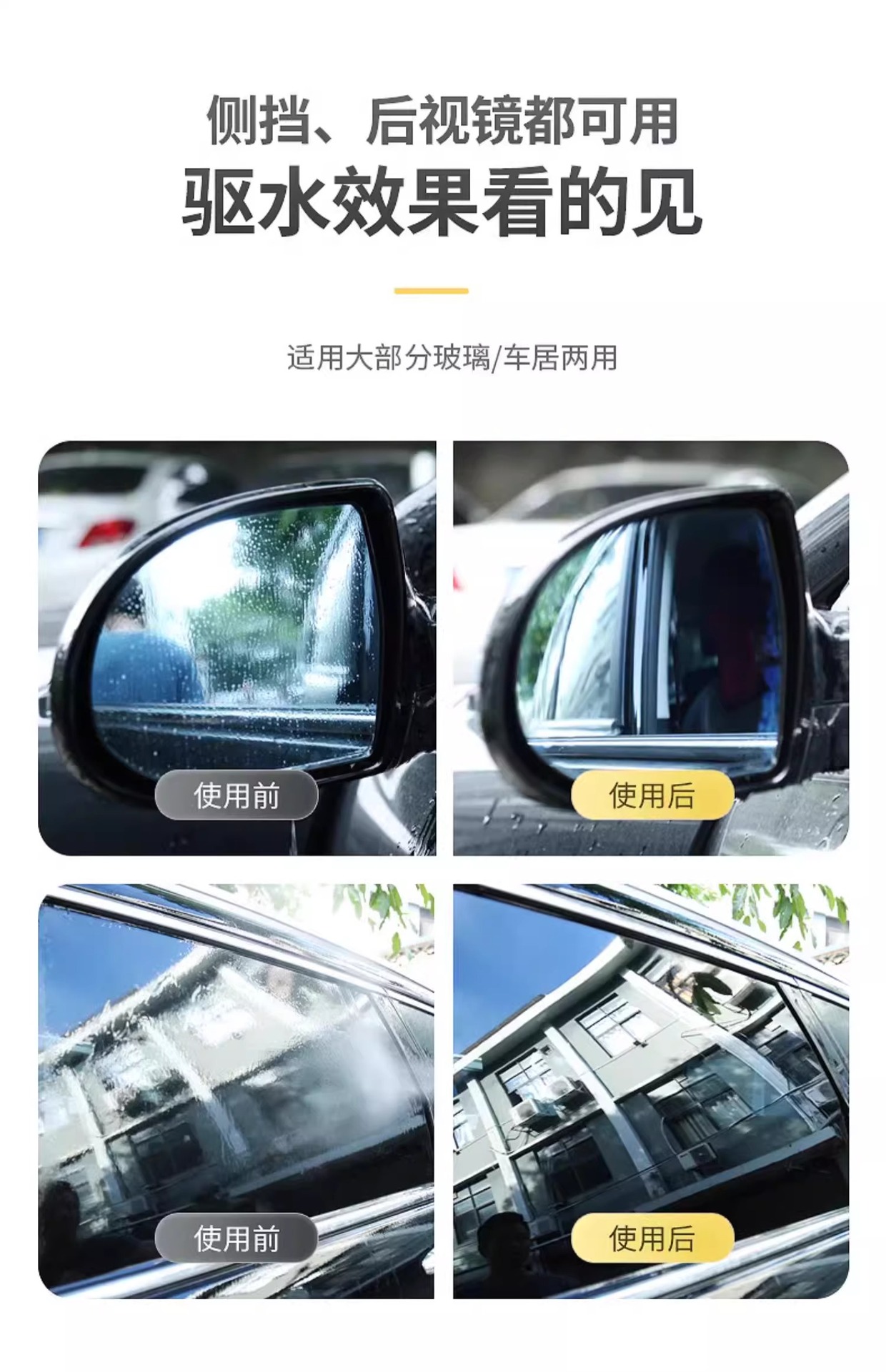 Suitable for Car Anti-Fog Agent, Car Defogger, Car Windshield Rearview Mirror Rainproof Agent, Long-Lasting Water Repellent