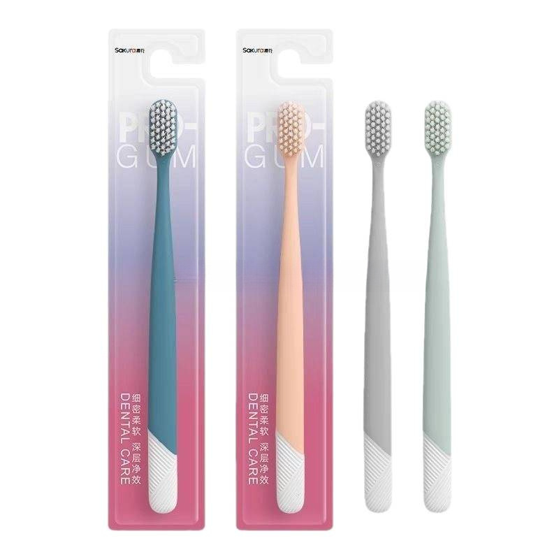 [Nuevo] cepillo de dientes A-Flower Cepillo de dientes de cerdas ultra suave para adultos (color aleatorio)