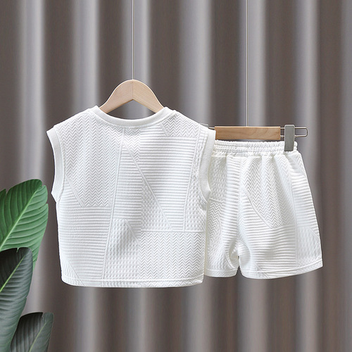 3226 Boys Summer Vest Set  New Style Boy Sleeveless Sports Clothes Children Summer Children's Clothing
