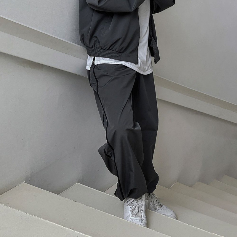 MYQ design striped casual pants men's spring and summer loose long pants Korean style trendy drop straight pants