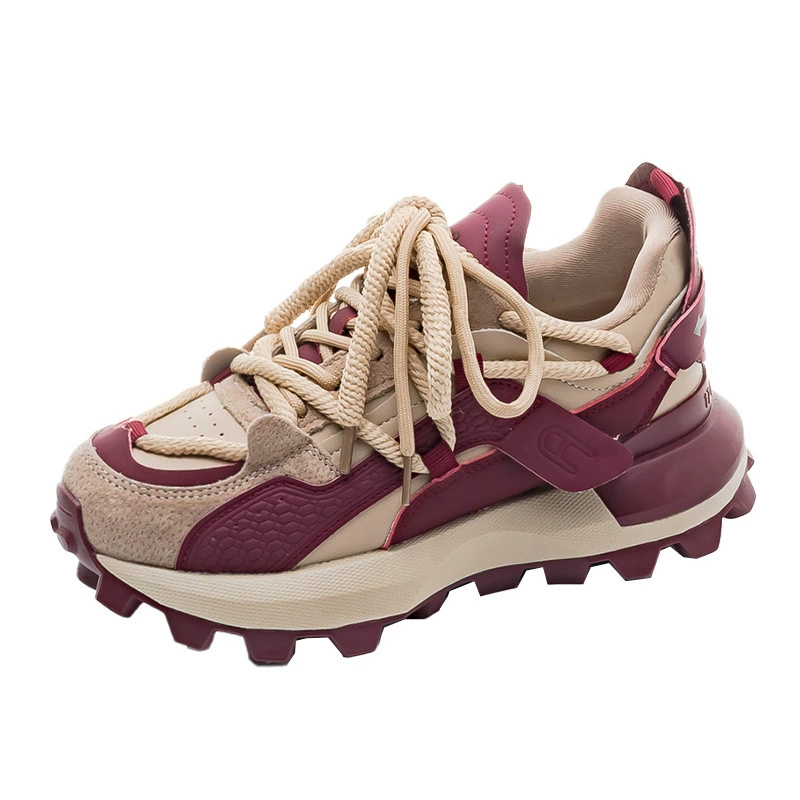 Распродаж Street Fried Daddy Shoes для женщин 2024 новый модный бренд губчатый торт толстой подошвой легкие кроссовки повседневные обувь