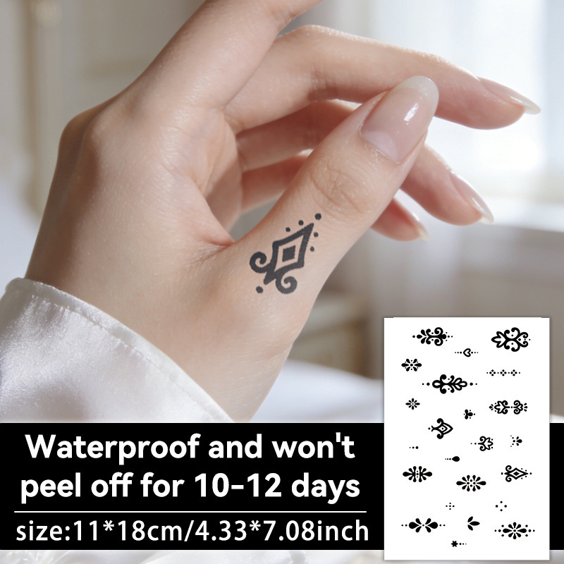 Cute and Fresh Small Herbal Juice Tattoo Stickers, Waterproof and Long-Lasting, for Men and Women, Suitable for Fingers, Collarbones, Behind Ears, and Wrists, Realistic Design Cute and Fresh Small Herbal Juice Tattoo Stickers, Waterproof and Long-Lasting, for Men and Women, Suitable for Fingers, Collarbones, Behind Ears, and Wrists, Realistic Design