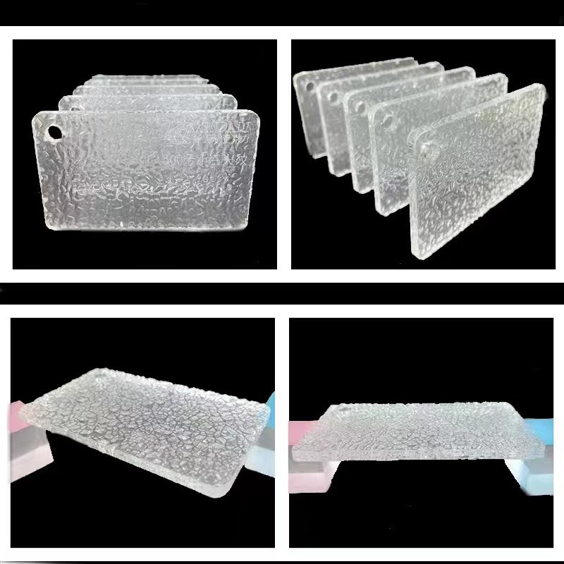 透明石头纹水波纹亚克力板 条纹有机玻璃板