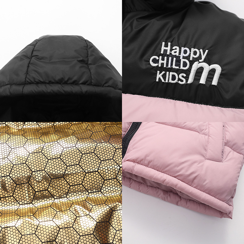 860 nueva ropa de algodón para niños grandes bebés engrosados ropa de algodón negro de oro de grafeno chaqueta de color caliente comercio exterior