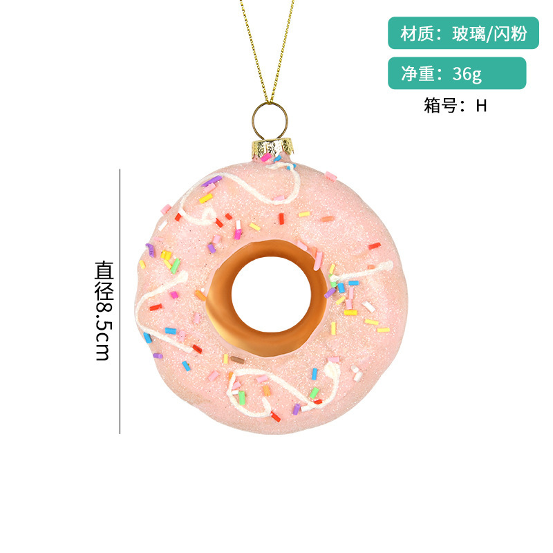 クリスマス装飾用品ガラス塗装ボールクリエイティブペンダントクリスマスツリーシーンアレンジメント雪だるま食品スタイリングペンダント|undefined
