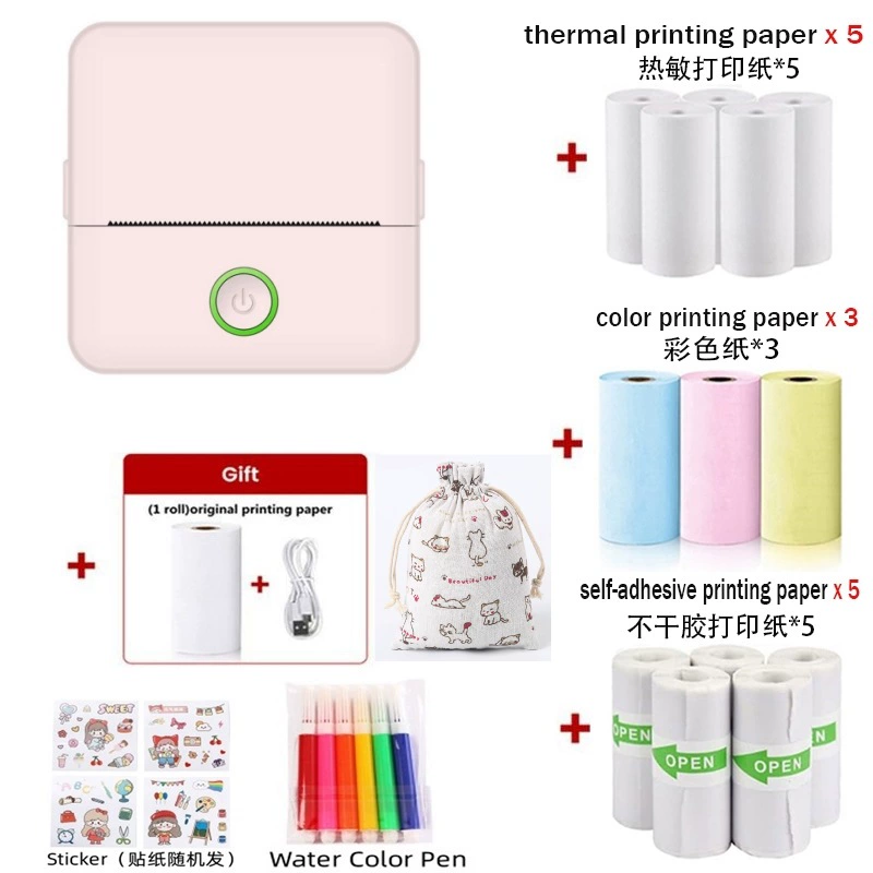 Handheld Wireless Printer X6, Bluetooth Mobile Photo Printer, Compact Portable 135×60×155mm