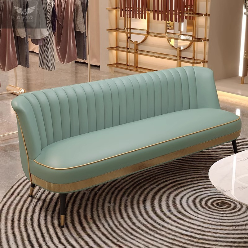 Sofá pequeño lujoso nórdico minimalista tienda de ropa de dormitorio red red doble sofá de tres personas salón salón sala de espera silla