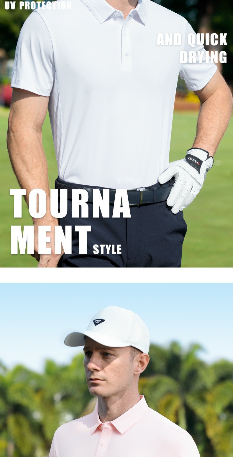 Áo polo golf nam tay ngắn thấm hút nhanh khô kháng khuẩn — YF777 phấn hoa anh đào tay ngắn [cổ áo liền mạch/lỗ thoáng khí bên hông/cảm giác mát khi chạm vào da], YF777 trắng tay ngắn [cổ áo liền mạch/lỗ thoáng khí bên hông/cảm giác mát khi chạm vào da], YF777 tay ngắn màu đen [cổ áo liền mạch/lỗ thoáng khí bên hông/cảm giác mát khi chạm vào da] chi tiết 2
