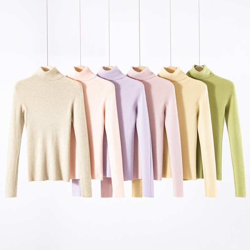 Bovai Seamless Wool Thickened Slim-Fit Knit Sweater for Women, Autumn and Winter Turtleneck Layering Sweater Bovai Seamless Wool Thickened Slim-Fit Knit Sweater for Women, Autumn and Winter Turtleneck Layering Sweater